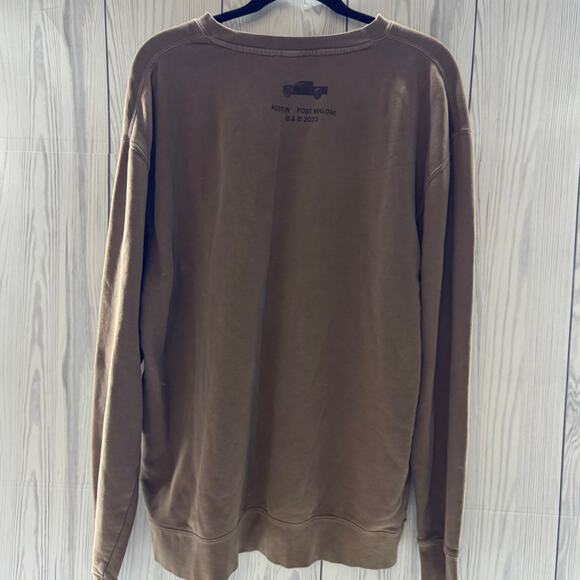 Post Malone Austin Concert Sweatshirt 2023 Tour Brown Orange Key Graphic XL - Picture 5 of 8